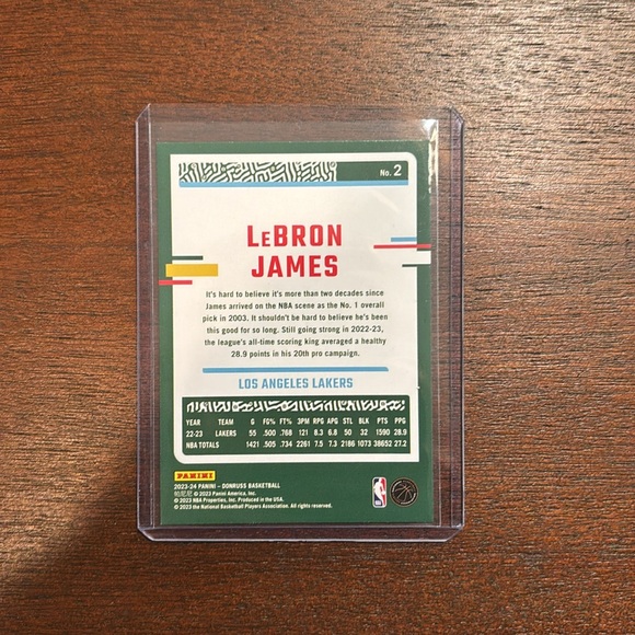 Lebron James 2023 Donruss Base Card #2 - Picture 2 of 2